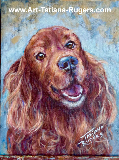 dog portrait commission. Artist Tatiana Rugers. Florida portrait artist , Tampa Bay portrait artist