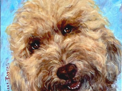 Portrait of poodle by Artist Tatiana Rugers. Portrait commissions sale end on December 31st&nbsp;t2025.